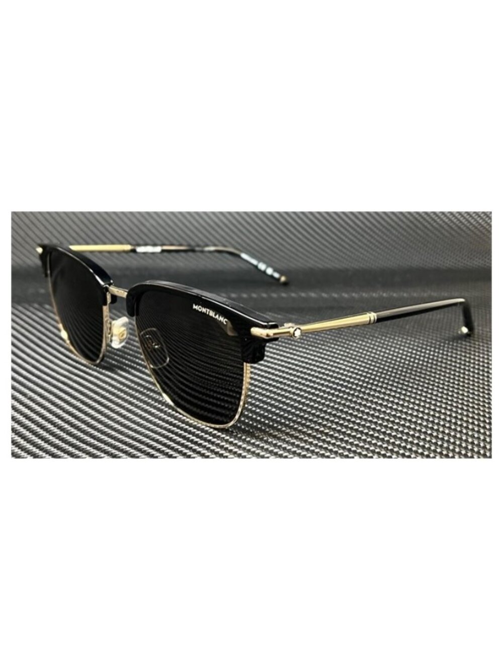 New Mont Blanc Men  Black Sunglasses  55- 22- 145